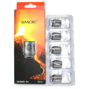 SMOK TFV8 BABY TANK REPLACEMENT COILS - X4 - PACK OF 5 (MSRP $20.00 - $22.00)
